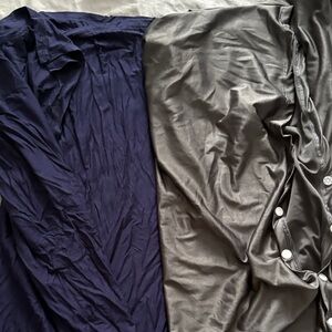 Navy and Gray Button-Up breastfeeding cover up